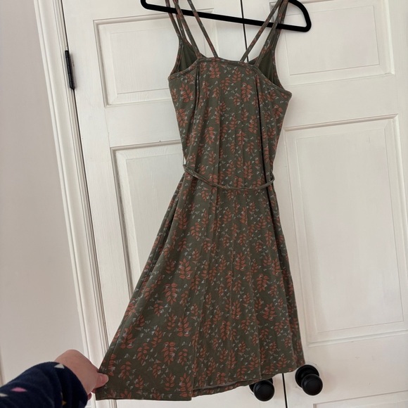 Toad & Co Capellini Dress Dusty Olive Green Found Forest Print Size Small Floral - Picture 14 of 15